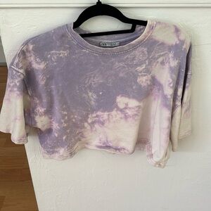 Zara cropped tie-dye top
